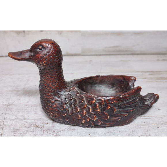Vintage Comoy's of London Duck Pipe Rest Brown Painted Resin Made in Italy 5" - Picture 1 of 11